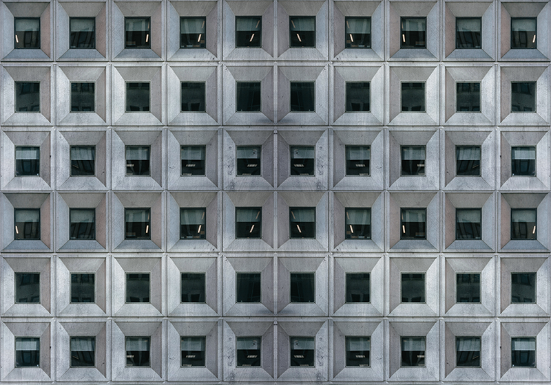 Brutalista építészet szürke szőnyeg - TenStickers