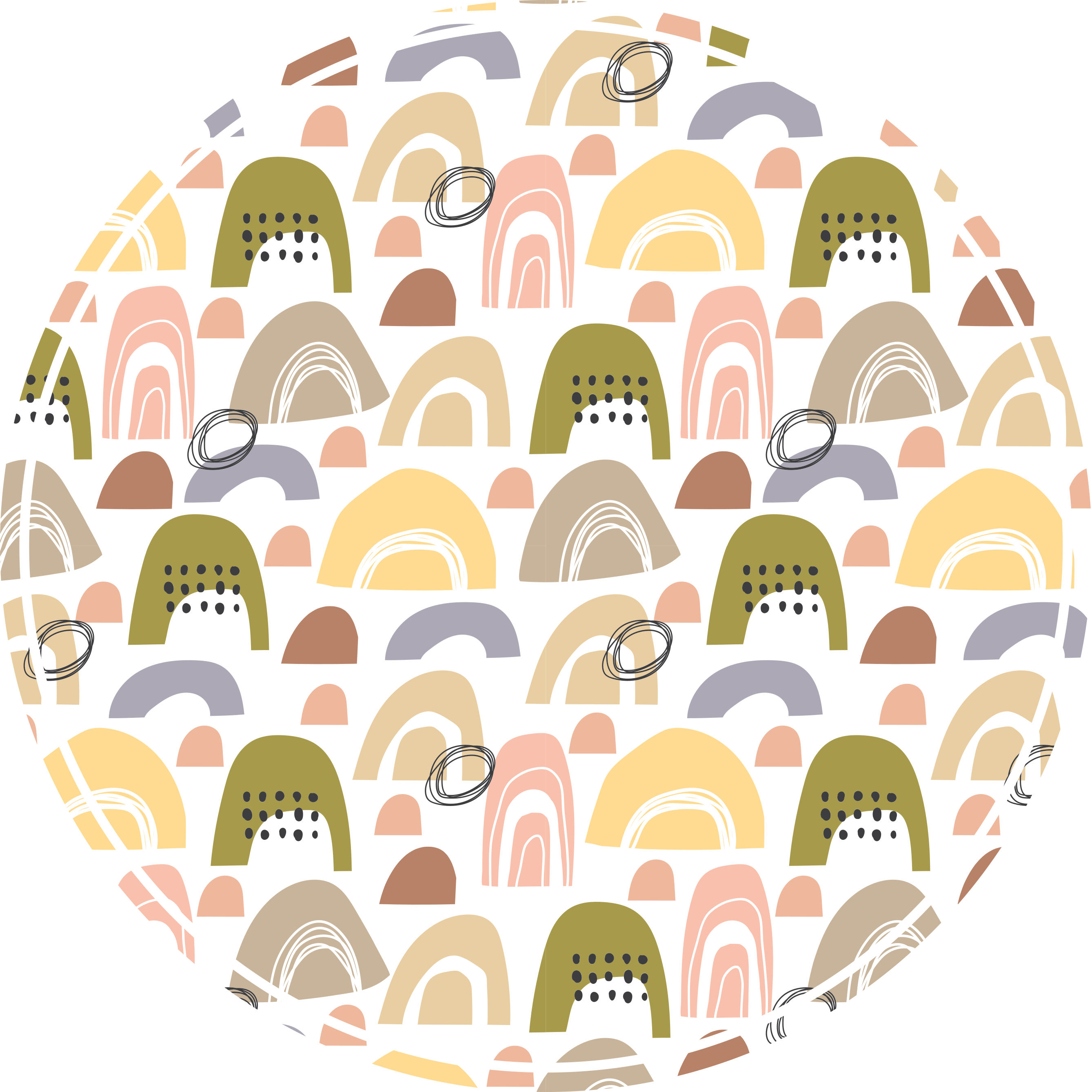 északi szivárványmintás északi szőnyeg - TenStickers