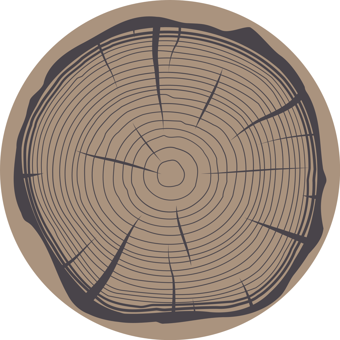 Fatörzs jellegű vinil padlószőnyeg - TenStickers