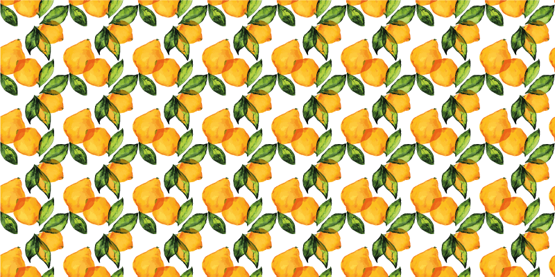 Citromos mediterrán stílusú virágos szőnyeg - TenStickers