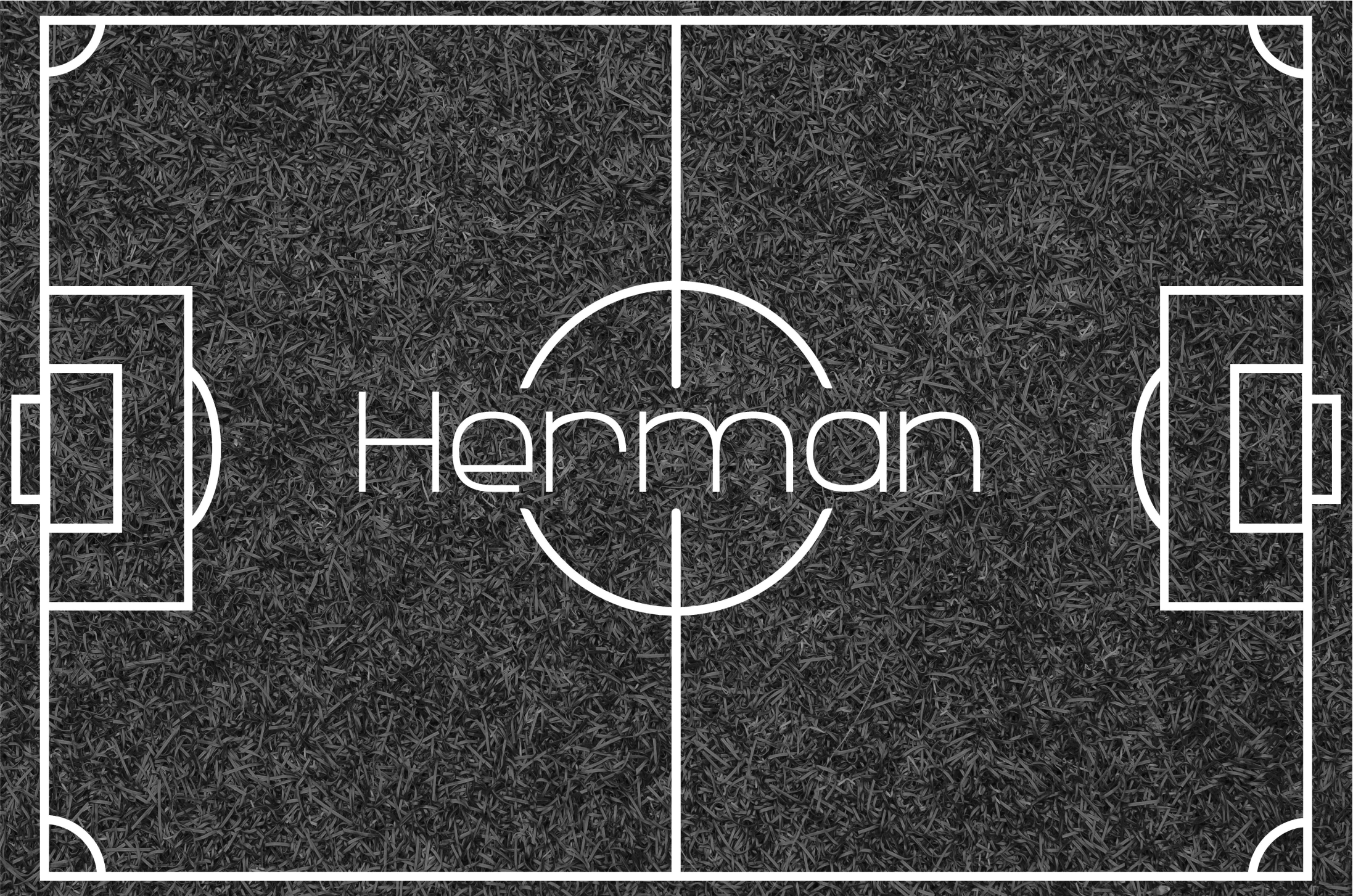 Névvel ellátott futballpálya vinil szőnyeg Játékok - TenStickers