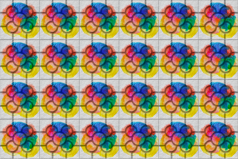 vinil szőnyeg szüret színes bilbao utcai csempe - TenStickers