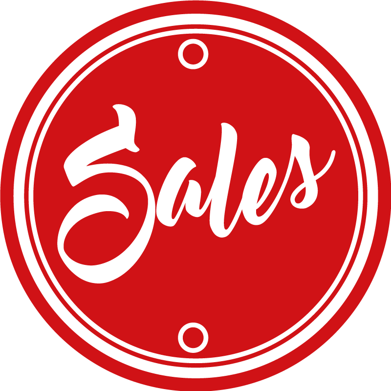 Vinil szőnyeg kör alakú piros kör szöveg értékesítés - TenStickers