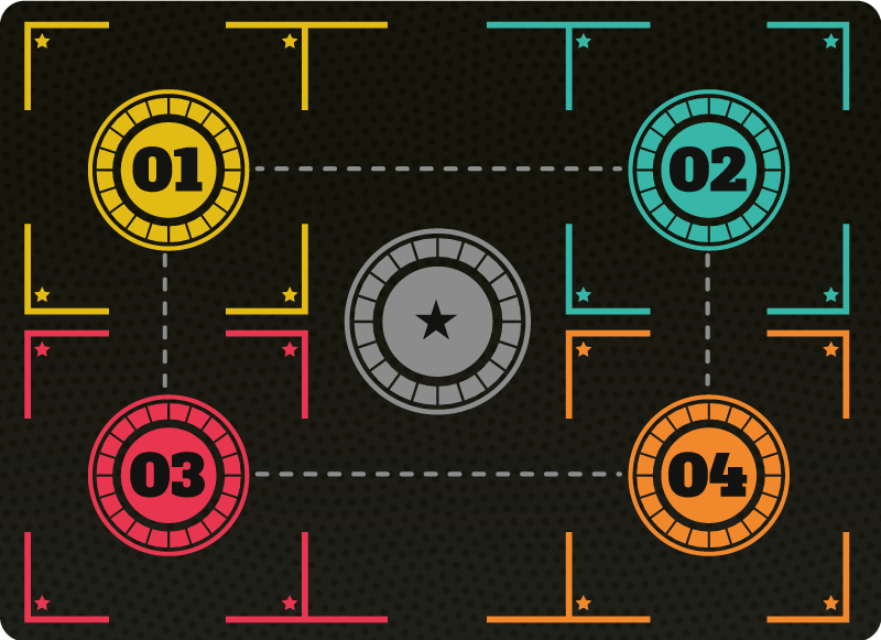 Vinil szőnyeg téglalap kosárlabda edzés - TenStickers