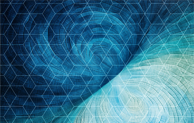 vinil szőnyeg fürdő esetében absztrakt kék háttér - TenStickers