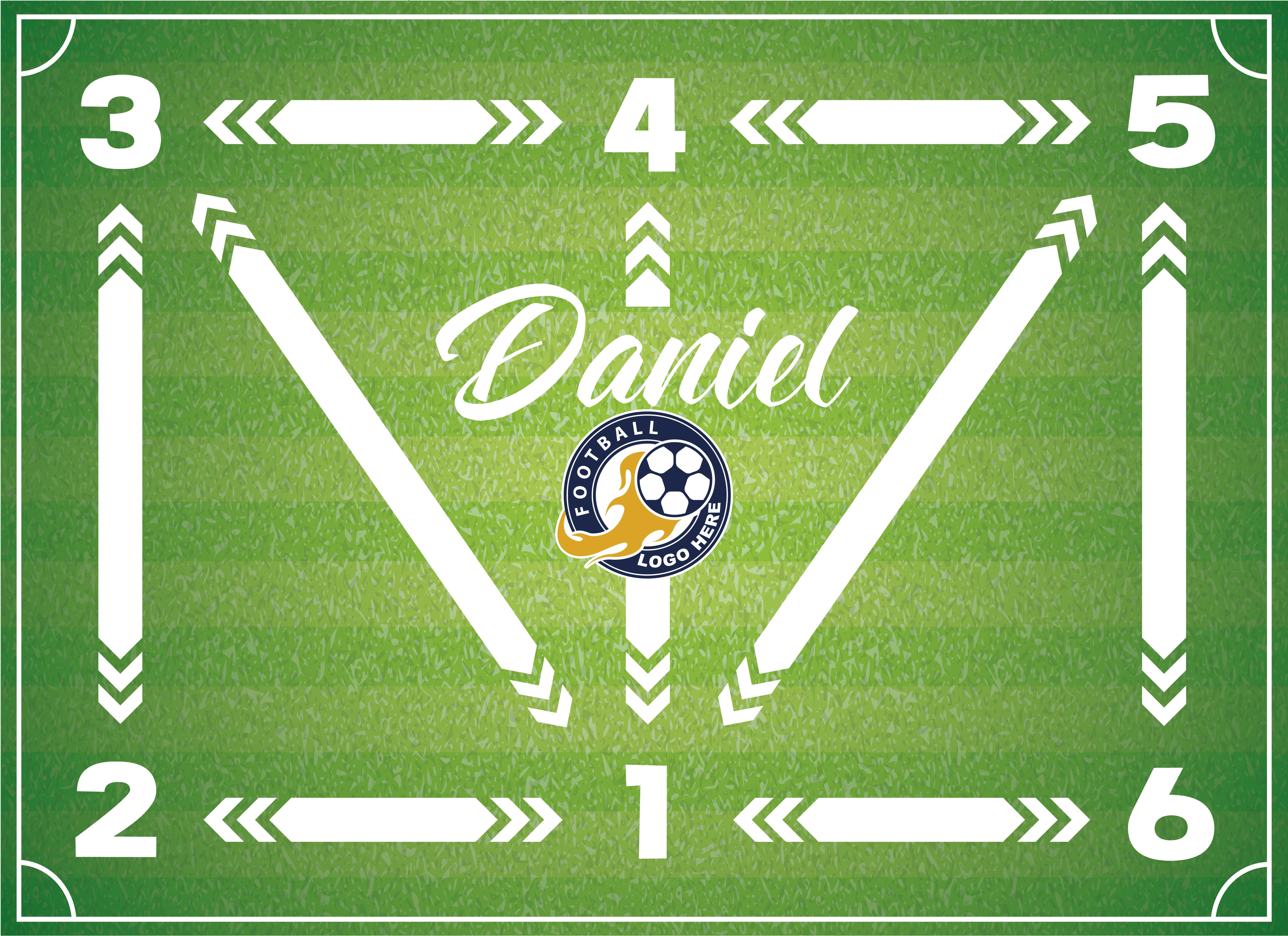 Vinil szőnyeg téglalap futballedzés - TenStickers