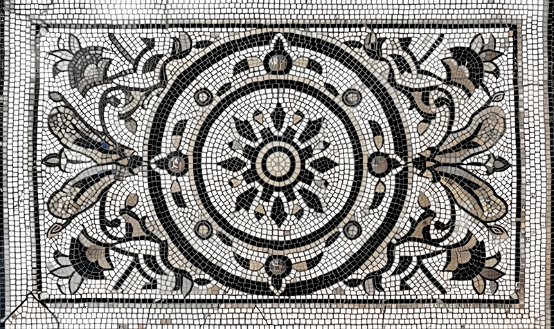 vinil szőnyeg étkező szecessziós design - TenStickers