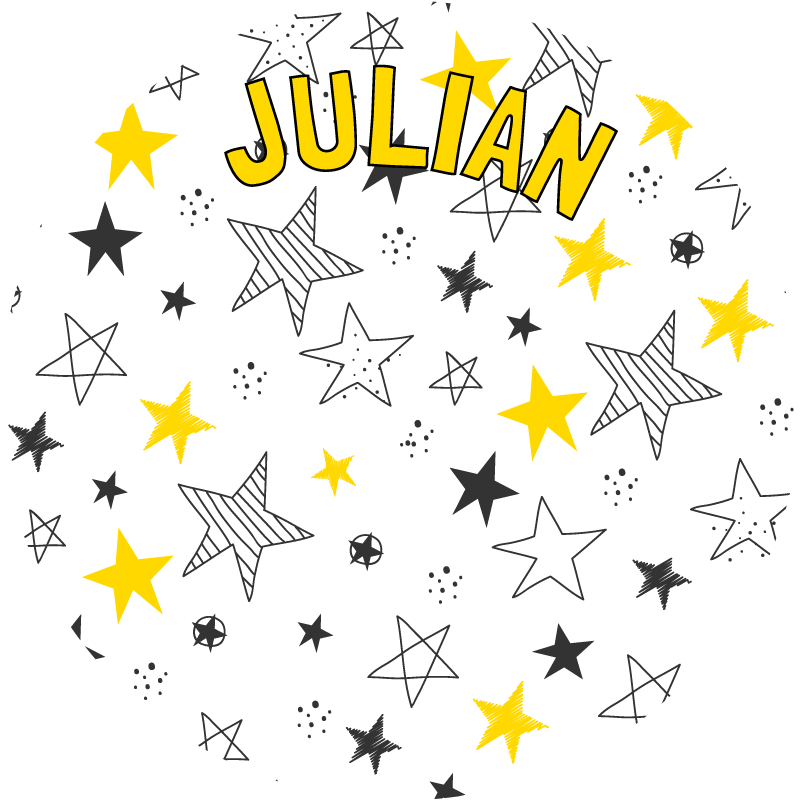 Egyéni csillagos téma Vinil szőnyeg nevekkel - TenStickers