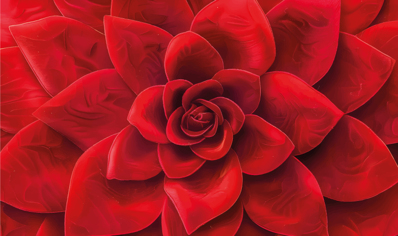 Virágszirom design Vinil szőnyeg piros - TenStickers