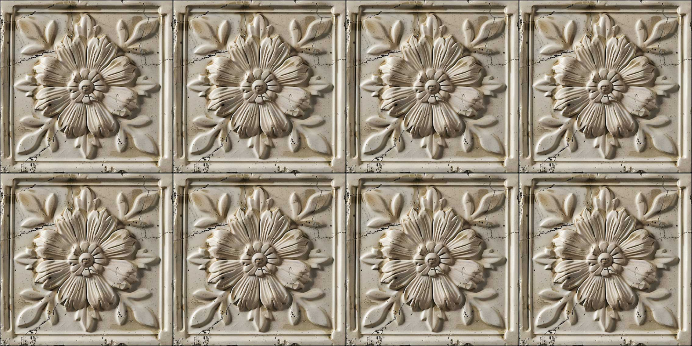 Antic csempék Vinil szőnyeg bézs - TenStickers