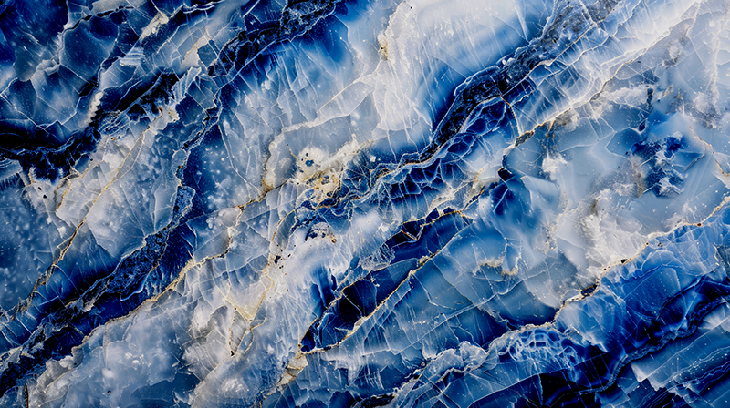 Sötétkék Márvány vinil szőnyeg - TenStickers