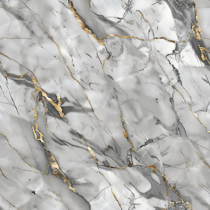 Szürke és arany Márvány vinil szőnyeg - TenStickers