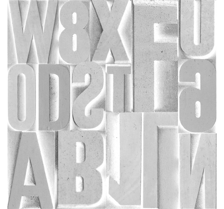 3d szürke betűk Tapéta felirat - TenStickers