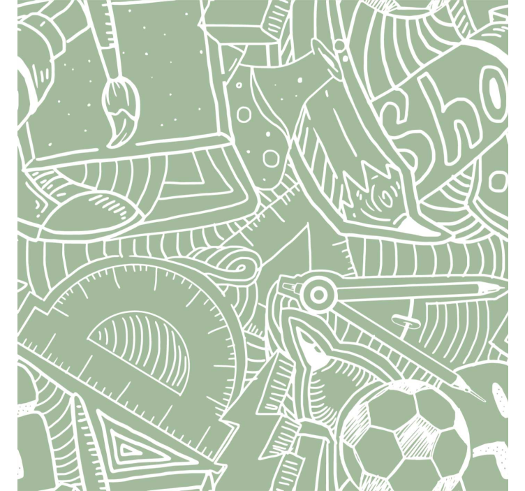 Zöld iskolakréta Tizenéves tapéta - TenStickers