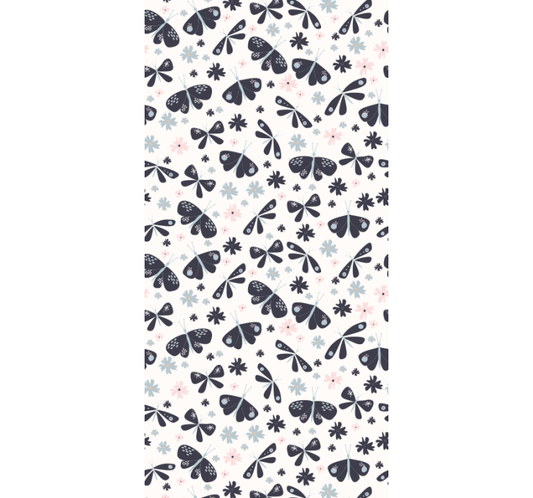 Virágos masni minták Tapéta pillangó - TenStickers