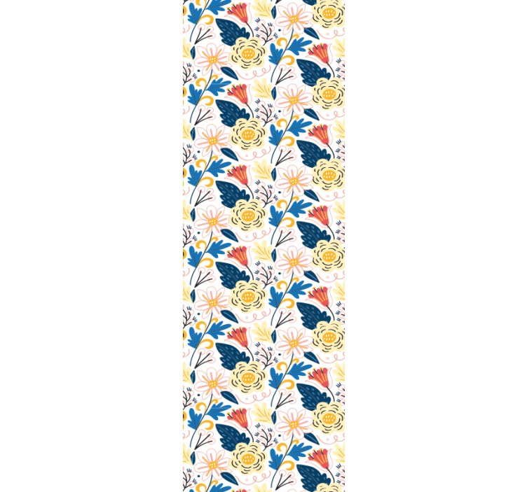 Virágzó színes design Tapéta Virágok - TenStickers