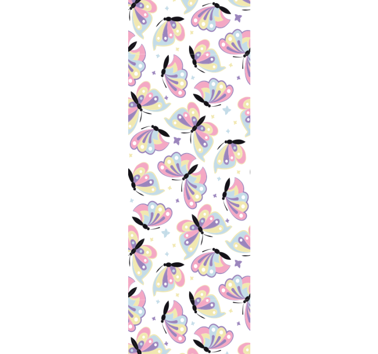 Repülő színes szárnyakat Tapéta pillangó - TenStickers