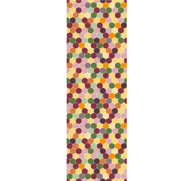 Kis színes hatszögek Tapéta csempék - TenStickers