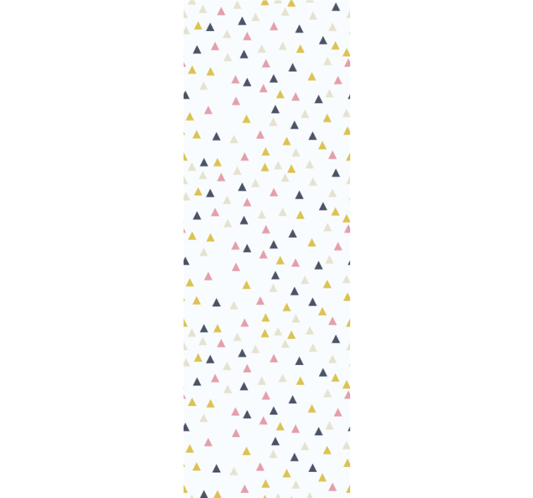 Színes minimalista fehér design Tapéta háromszögek - TenStickers