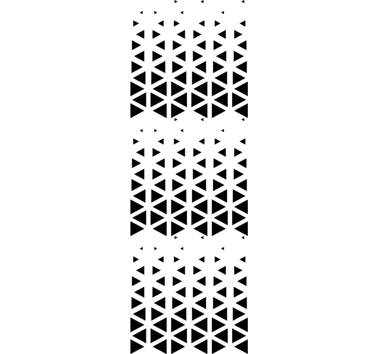 Fekete háromszög elrendezés Tapéta Geometriai - TenStickers