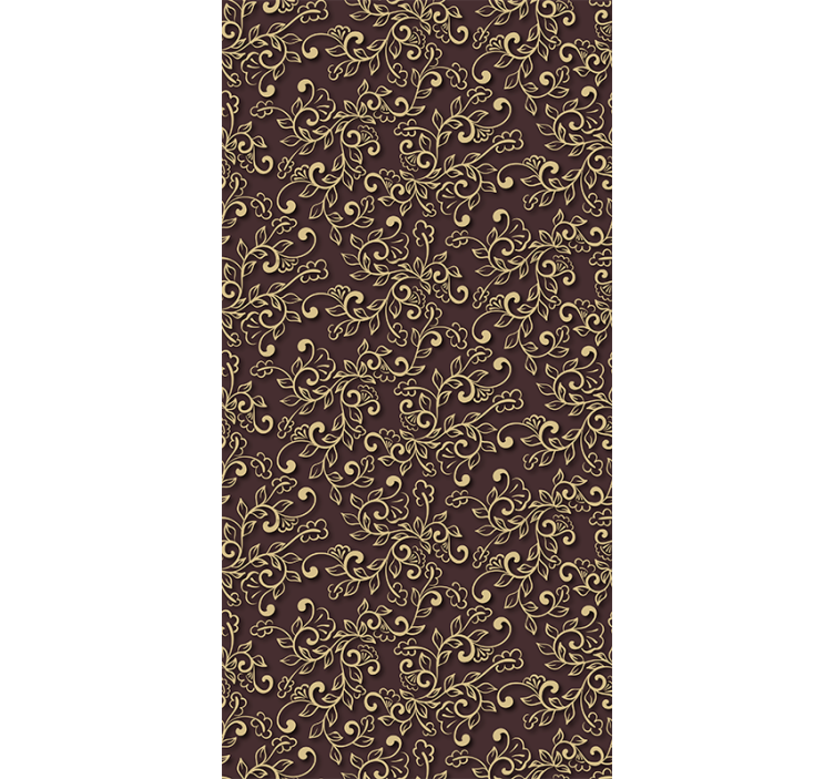 Elegáns virágörvények Nappali tapéta - TenStickers