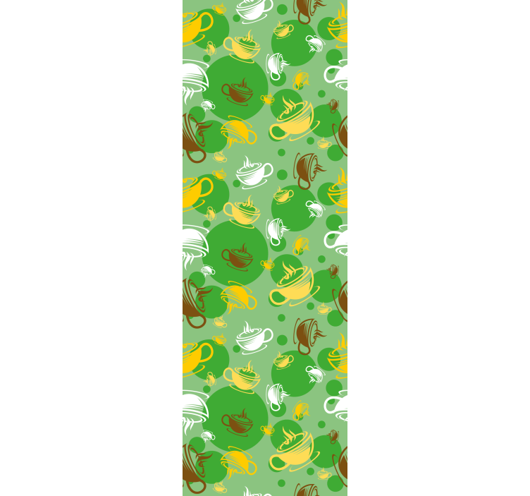 Kávéscsésze gyűjtemény Konyhai tapéta - TenStickers