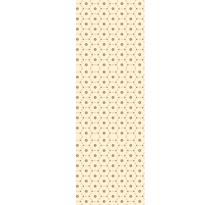 Virágdíszes tapéta geometrikus motívumokkal - TenStickers