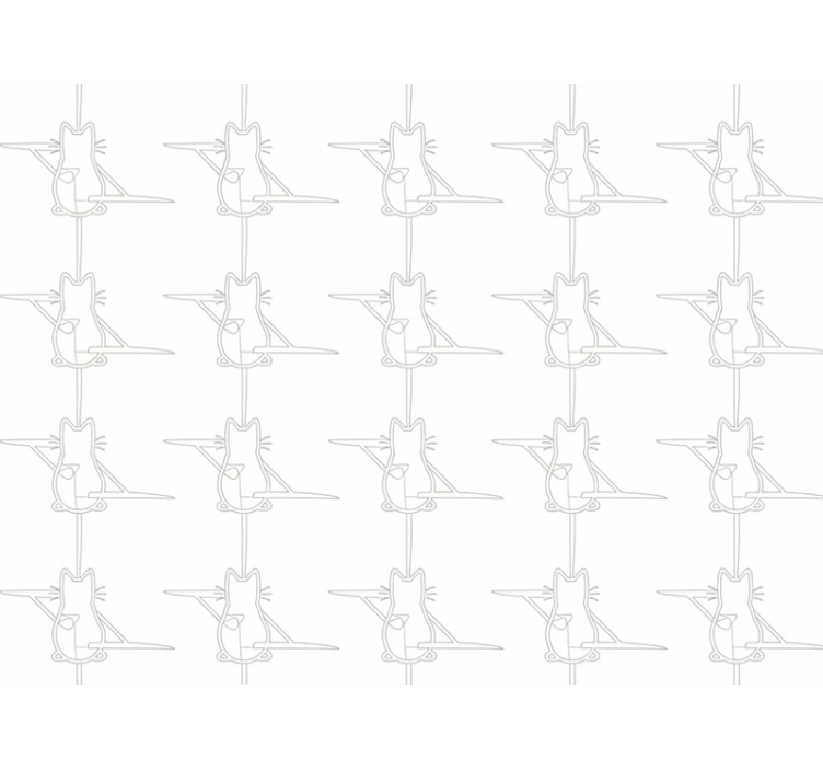 Macska körvonalas tapéta macskák - TenStickers