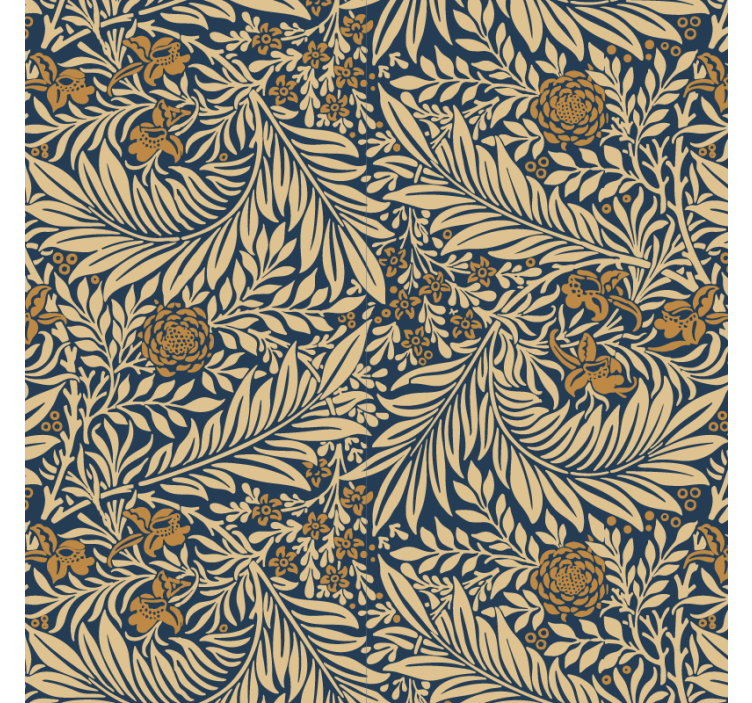 Virágos vintage nappali tapéta - TenStickers