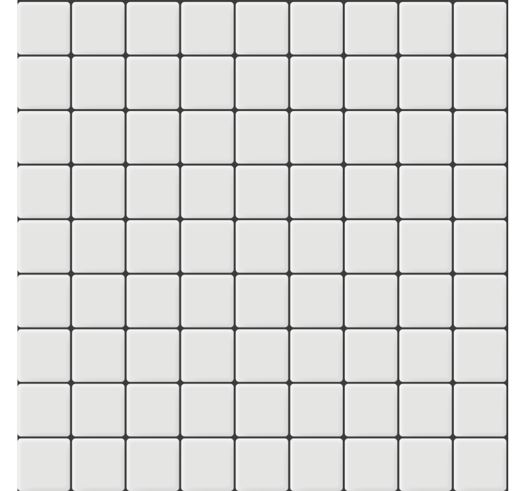 Fehér négyzetcsempés nappali tapéta - TenStickers