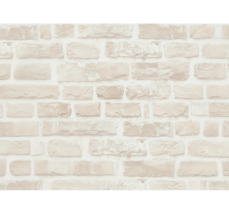 Faux white brick nappali tapéta - TenStickers