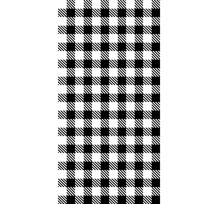 Fekete-fehér vichy hálószoba tapéta - TenStickers