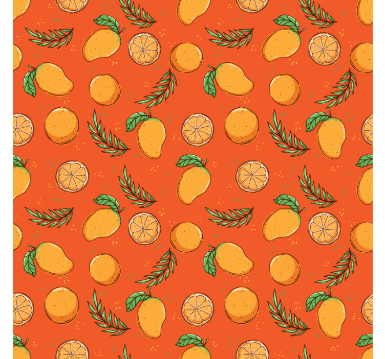 Citrus mintás tapéta díszítő - TenStickers