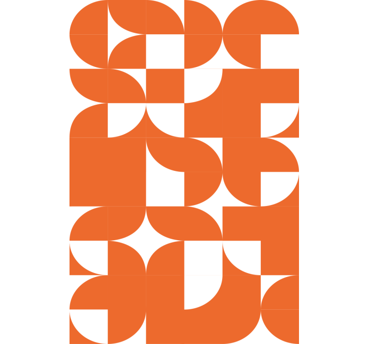 Narancs kör geometriai művészeti minta - strukturális minták - TenStickers