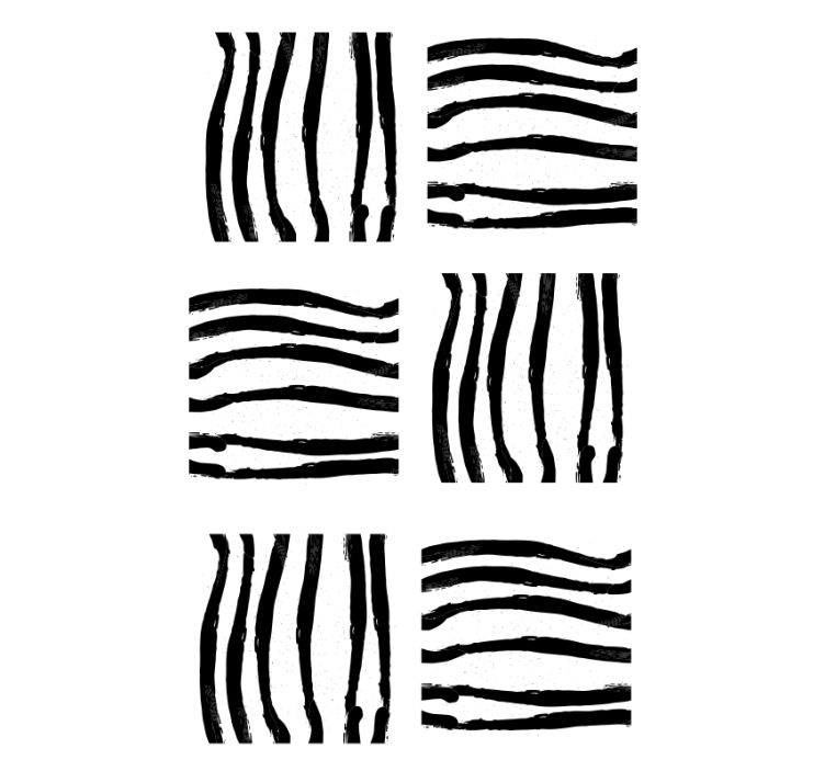 Fekete-fehér csíkos párna tapéta - TenStickers