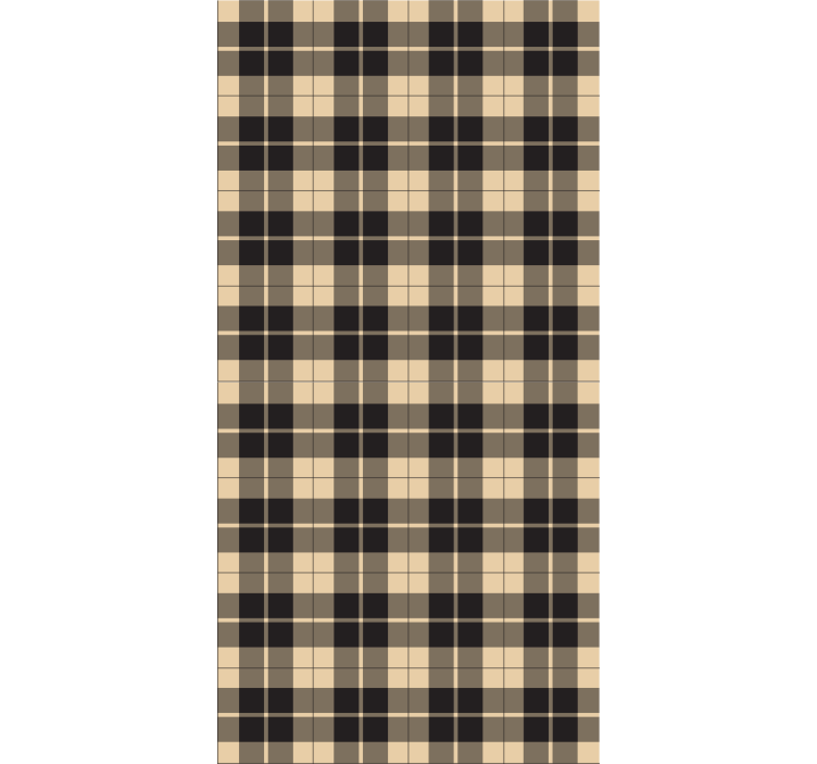 Beige mintás négyzetek fekete vonalakkal párna tapéta - TenStickers