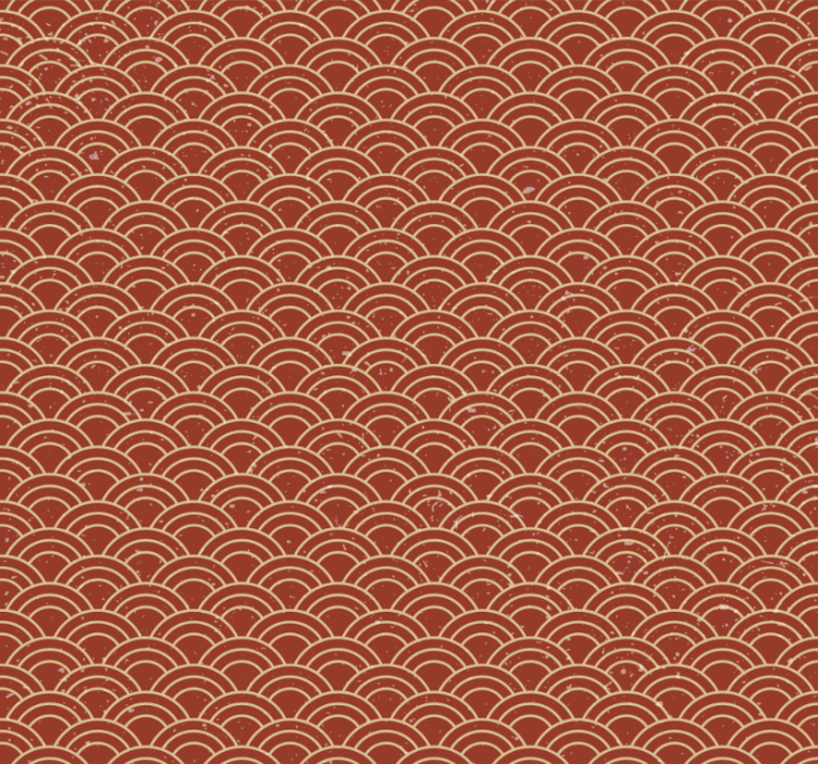 Vintage stílusú japán hullám párna tapéta - TenStickers