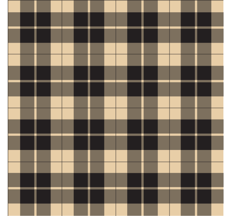 Beige mintás négyzetek fekete vonalakkal párna tapéta - TenStickers