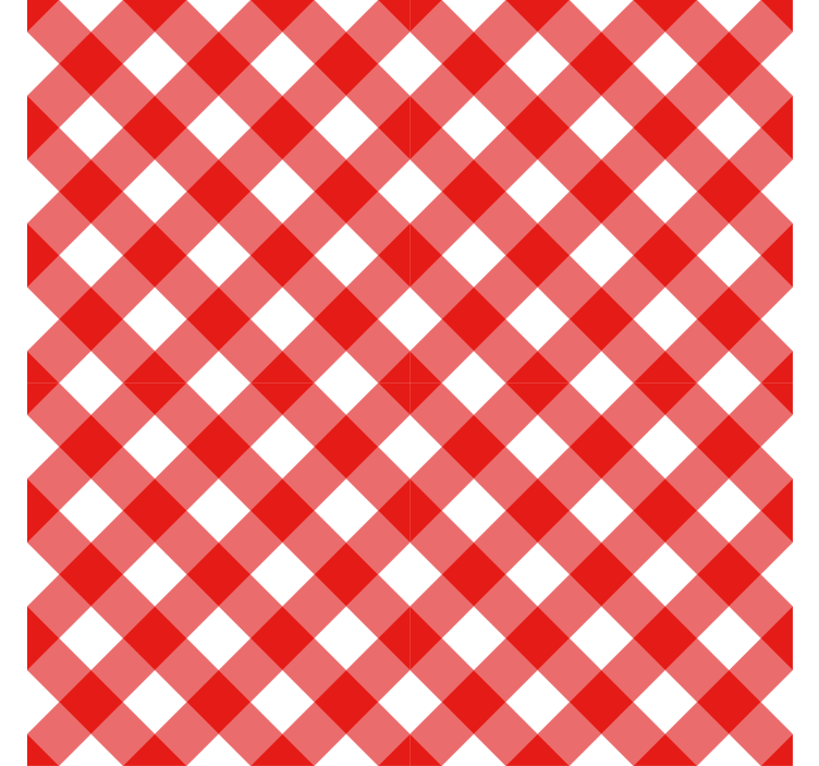 Piros és fehér mintás négyzetek párna tapéta - TenStickers