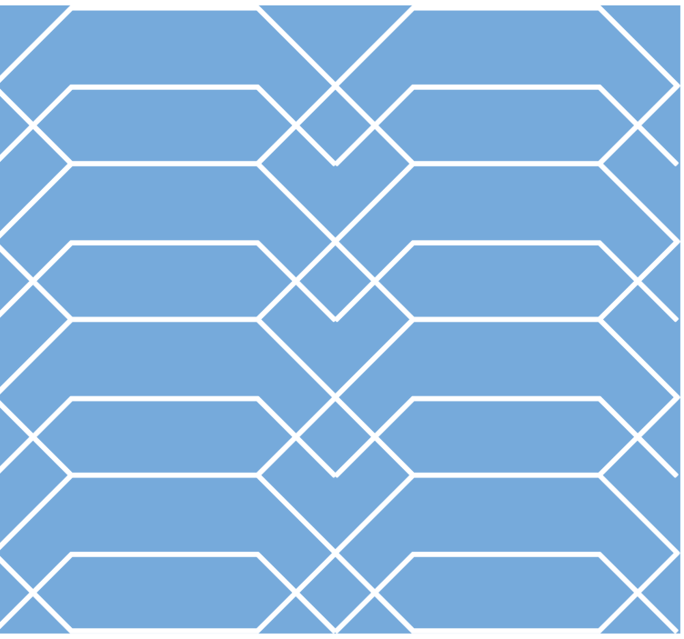Geometriai kék vonalak tapéta - TenStickers