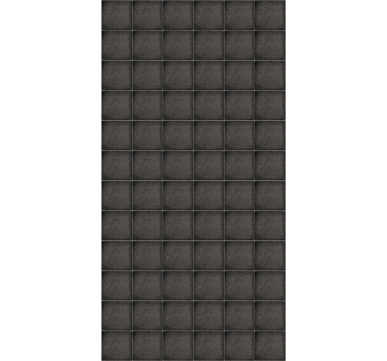 Fekete négyzetes kőcsempék tapéta csempék - TenStickers