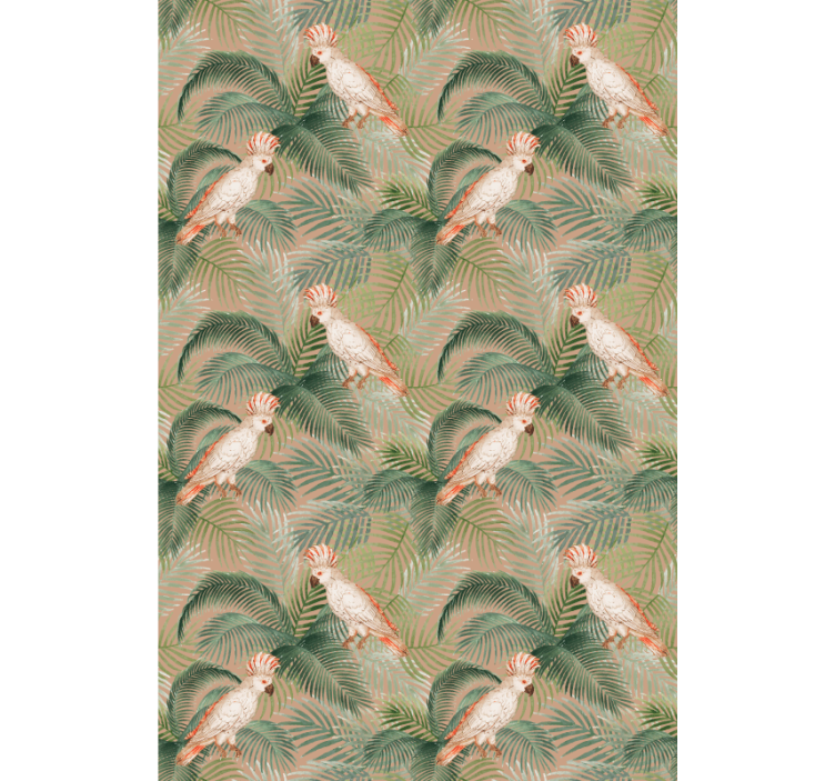 Kakadu és levél gyerekszoba tapéta - TenStickers