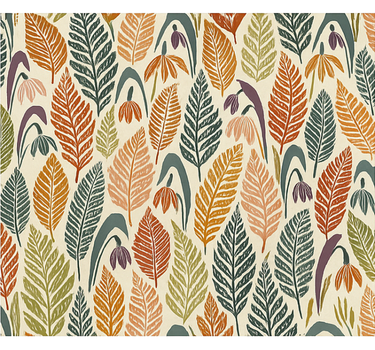 Többszínű hóvirágok tapéta északi - TenStickers