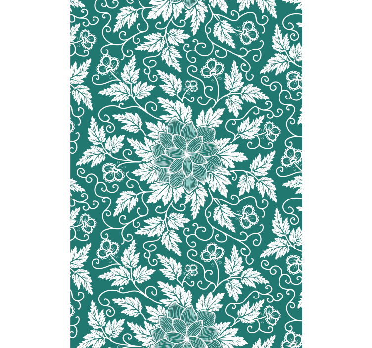 Nappali tapéta régi virágmintás díszítéssel - TenStickers