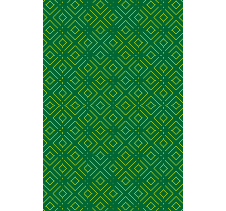 Geometrikus zöld minta nappali tapéta - TenStickers