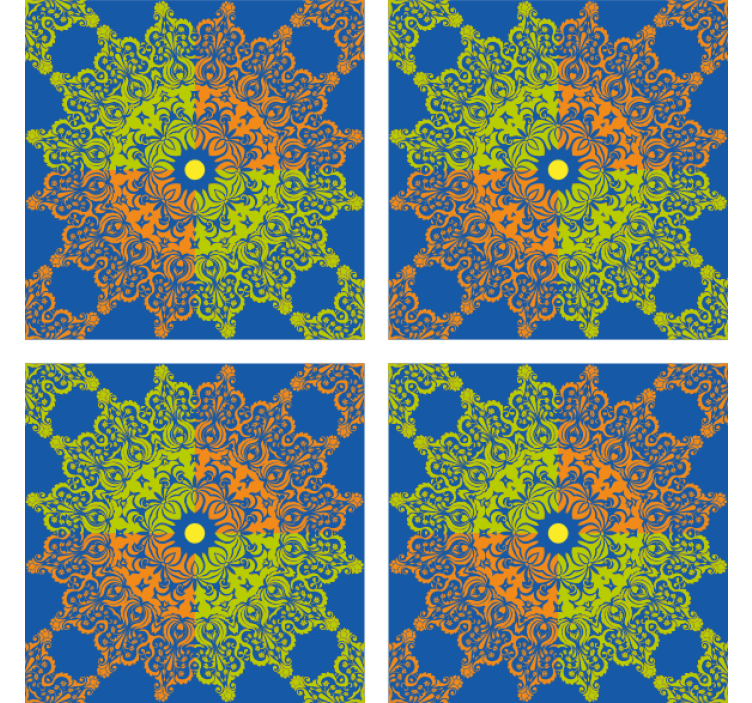 Színes mandala minta tapéta csempék - TenStickers