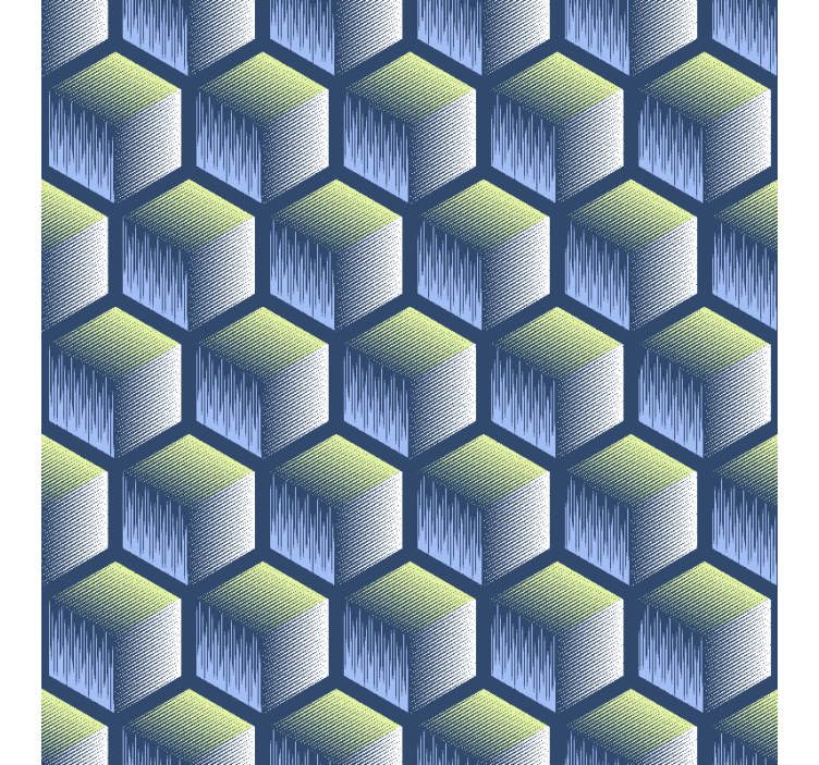 Hexagonális kocka minta tapéta geometriai - TenStickers