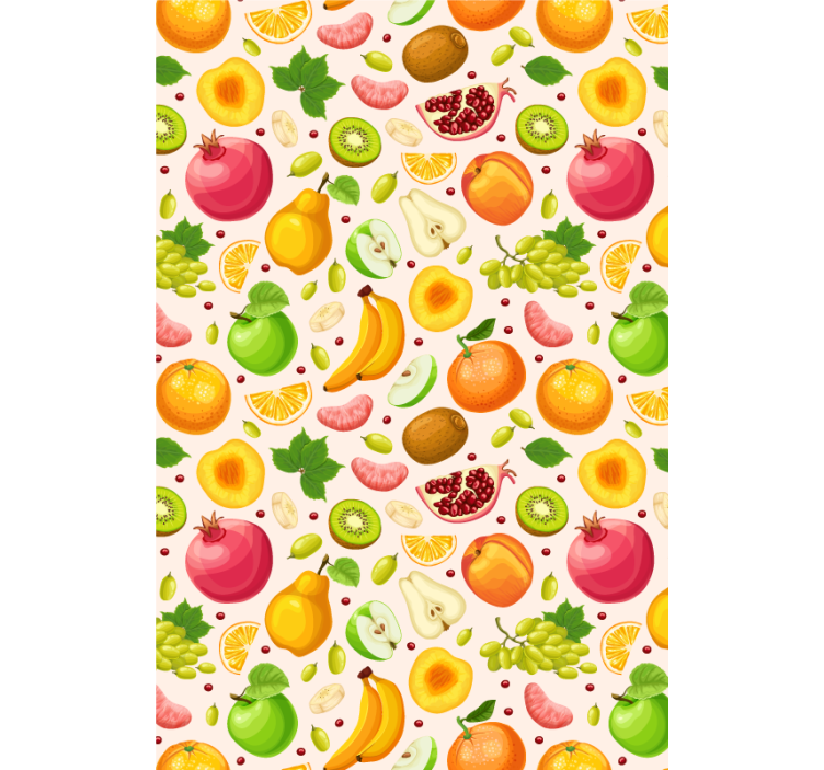Színes gyümölcsválogatás konyhai tapéta - TenStickers