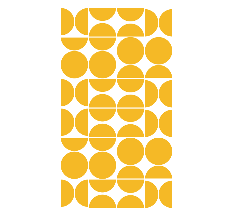 Átfedő sárga körök tapéta modern - TenStickers