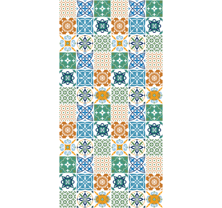 Porceláncsempe keverék konyhai tapéta - TenStickers